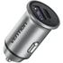 Kép 1/3 - Vention Two-Port USB A+C (30 W/30 W) Car Charger Gray Mini Style Aluminium Alloy Type,autós töltő